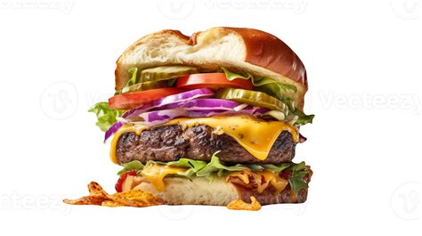 Delicious Gourmet Burger Isolated On Transparent Background 27145461 Png