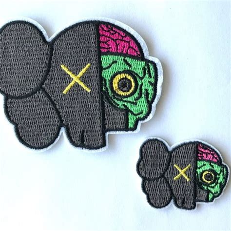 Red Elmo Kaws Hype Art Iron On Patch Etsy