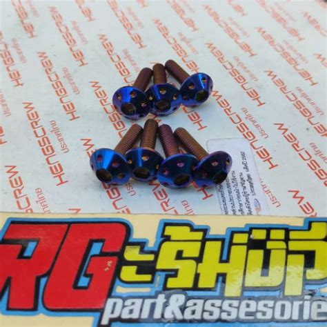 Jual Baut Probolt Payung Blue Jamur Bintik Tutup Tangki Ninja 150 R Rr