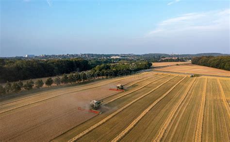 Claas 8900 Harvester Combines Harvesting In The Fields Editorial Image