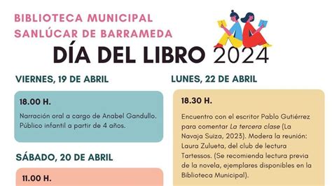 Cultura Celebrará El Día Del Libro En Sanlúcar Con Múltiples Actividades