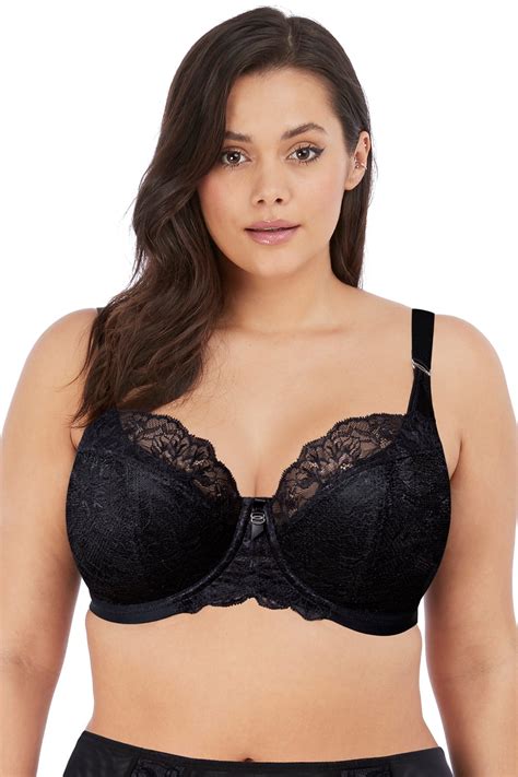 Womens Elomi Best El8081 Brianna Underwire Padded Half Cup Bra Black