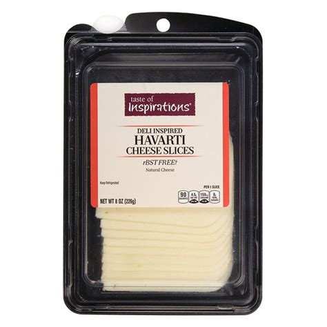 Taste Of Inspirations Cheese Slices Havarti Deli Inspired 8 Oz