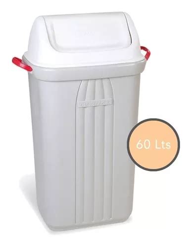 Tacho Cesto De Basura Recipiente Residuos 60 Lts San Remo Tapa Vaiven