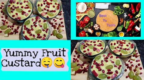 Yummy Fruit Custard😋 Easy Tasty Fruit Custard Super Creamy Easy