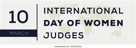 International Day Women Judges Held On Stock Vector Royalty Free