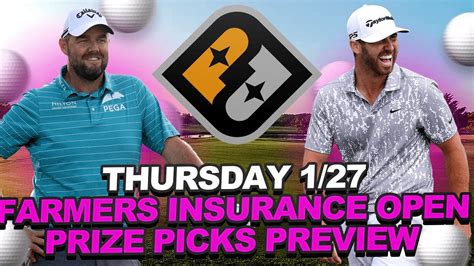 Top Prize Picks Props Round Thursday At The Farmers Insurance