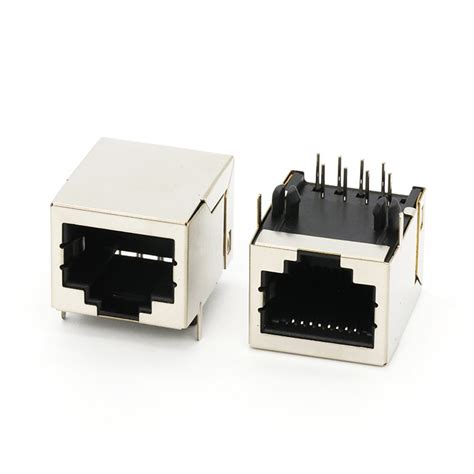 Modular Jack Rj45 Female 10p8c Connector Dip Type