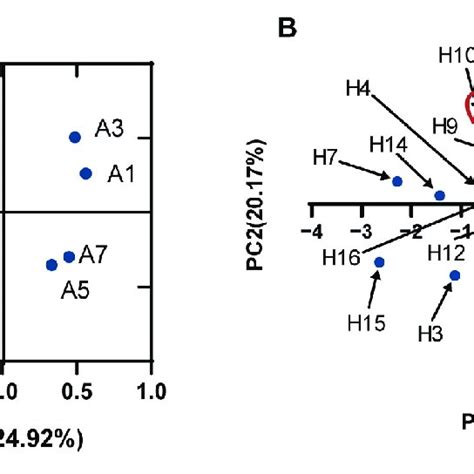 Pca Analysis Of Various Characteristics Of Lab A Represents The Download Scientific Diagram