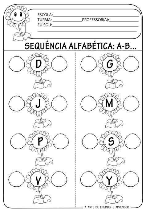 Atividades prontas Sequência alfabética Atividades Atividades de