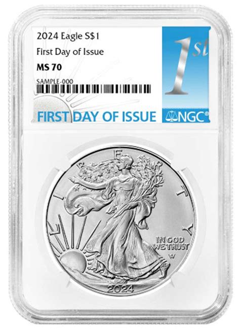 2024 1oz Silver American Eagle NGC MS70 First Day Issue Label PRESALE