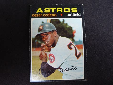 Topps Baseball Cesar Cedeno Houston Astros Of Ebay