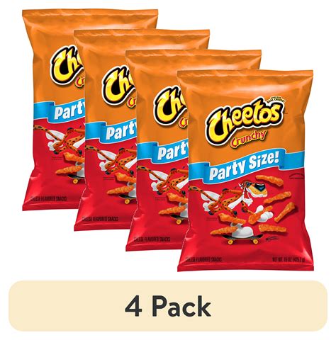 4 Pack Cheetos Crunchy Cheese Puff Chips 15 Oz Bag