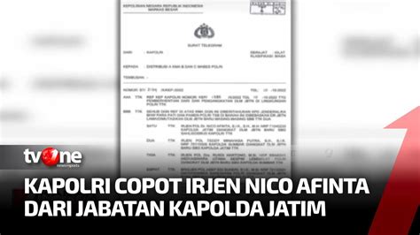 Kapolri Copot Kapolda Jatim Irjen Nico Afinta Kabar Petang Pilihan