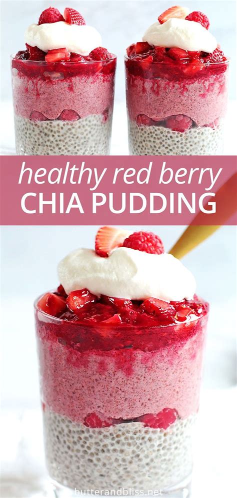 Smooth Red Berry Chia Pudding Butter And Bliss Recipe Chia Pudding Chia Seed Recipes