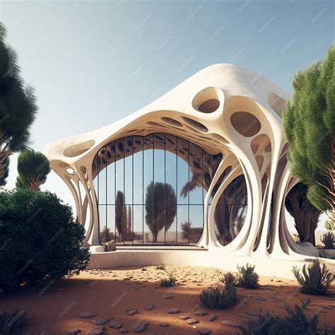 Premium Ai Image Futuristic Parametric Architecture Visualization