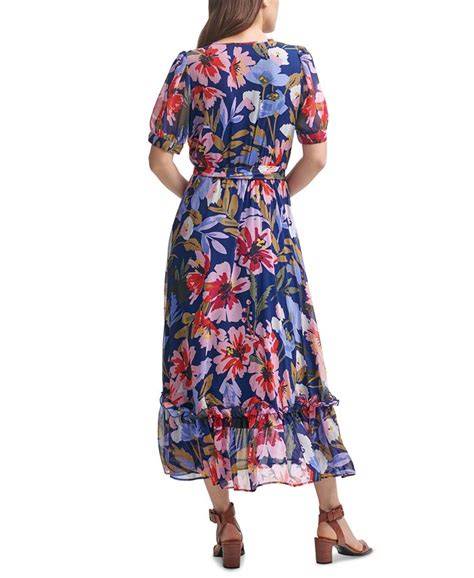 Calvin Klein Chiffon Floral Maxi Dress Macys