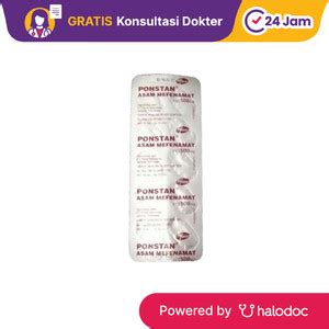 Jual Ponstan Mg Tablet Obat Pereda Demam Nyeri Halodoc