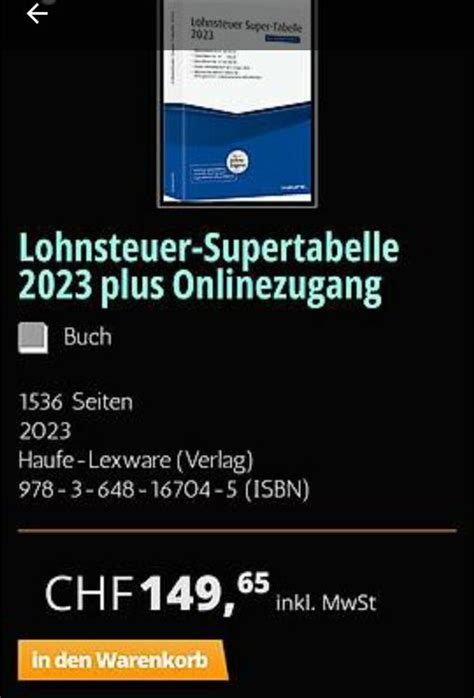 Lohnsteuer Supertabelle Kaufen Auf Ricardo