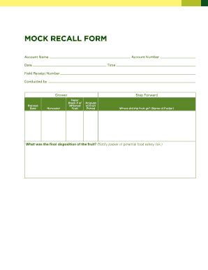 Mock Recall Format Fill And Sign Printable Template Online