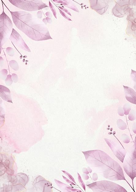 Premium Photo Pink Watercolor Floral Background A4 Document 1