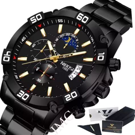 Reloj de lujo original Nibosi para hombre cronógrafo funcional color