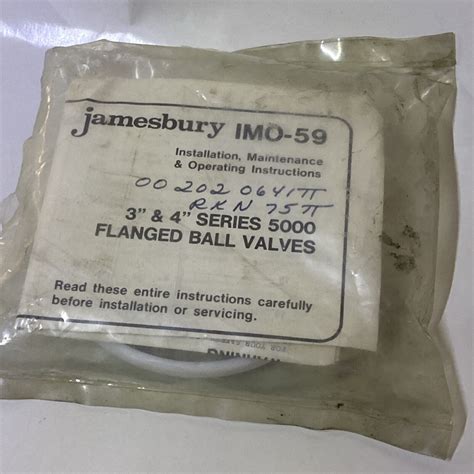 Jamesbury Imo Series Flanged Ball Valve Repair Kit