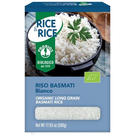 Rice Rice White Basmati Rice Probios 500g Loreto Pharmacy