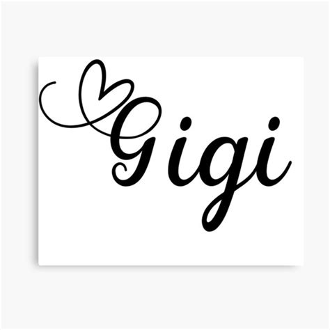 Gigi Personalized Girl Name Custom Name Canvas Print For Sale By