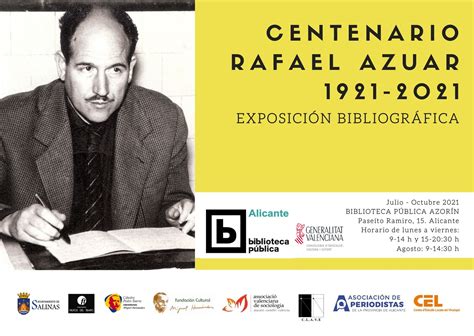 Muestra Centenario Rafael Azuar 1921 2021 en la Biblioteca Pública