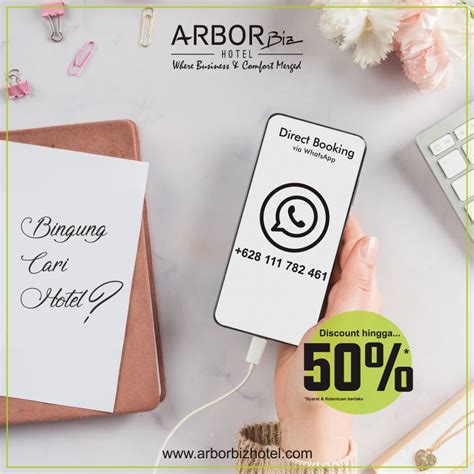 Arborbiz Hotel Tawarkan Harga Khusus Bagi Pemesan Via Whatsapp