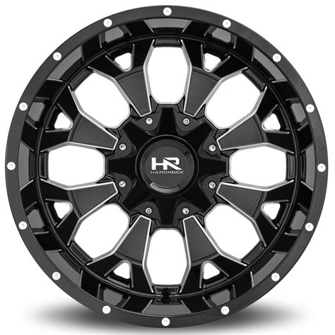 Hardrock Wheels H Devastator Gloss Black Milled Off Road Rims