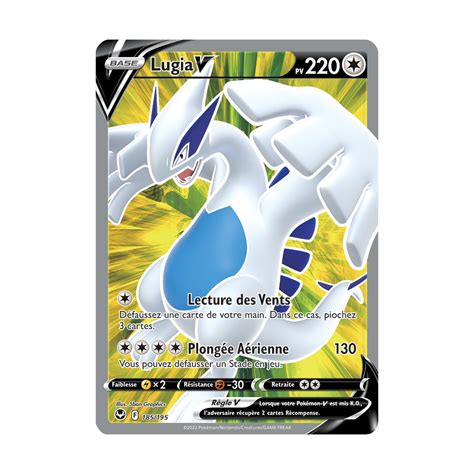 Lugia V Ultra Rare Full Art Carte Pok Mon Temp Te