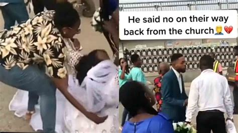 Man Dumps Wife On Their Way Back From Church After Wedding Video