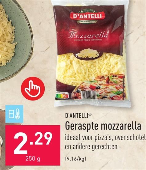 D Antelli Geraspte Mozzarella Ideaal Voor Pizza S Ovenschotels En