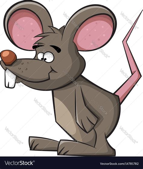 Cute mouse funny rat Royalty Free Vector Image