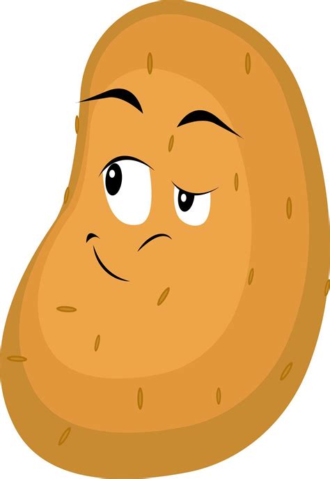 Cool potato, illustration, vector on white background. 13845200 Vector ...