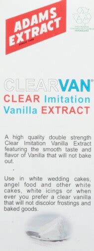 Adams Extract® Clear Imitation Vanilla Extract, 1.5 fl oz - Kroger