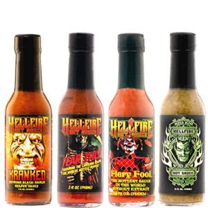 Hellfire Hot Sauce Hot Ones Gift Pack Gourmet Hot Sauce Variety Pack