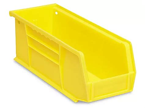 Plastic Stackable Bins 11 X 4 X 4 Yellow S 13536y Uline