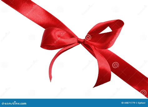 Red Satin Gift Bow Stock Image Image Of Festival Greeting