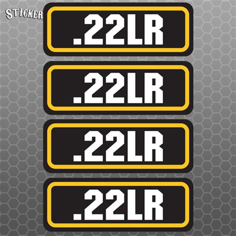 22 Lr 4pk Sticker Set Ammo Can Box Decal Bullet Army Gun Safety Hunting Label Ebay