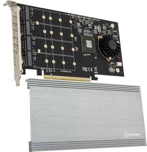 Quad Nvme Ports To Pcie X16 Interface X8 Bandwidth Bifurcation Riser Controller Controllers