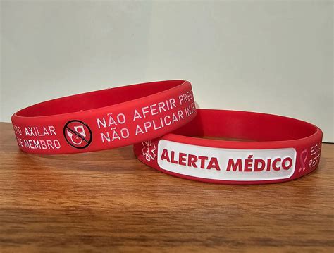 Pulseira alerta médico SUPER Pulseiras e personalizados Brasil