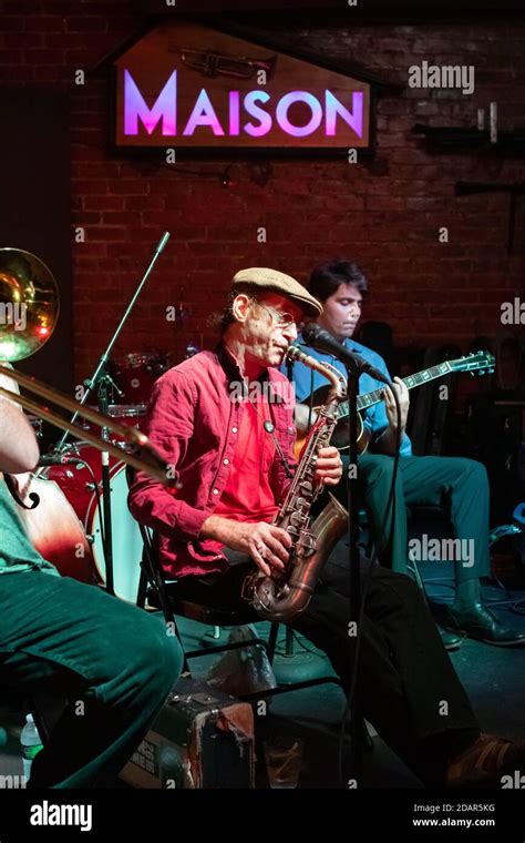 Jazz Band Performing In Maison Jazz Bar On Bourbon Street In New