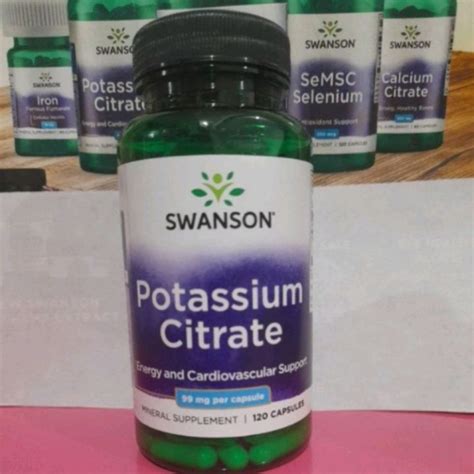 Potassium Citrate 99mg 120 Capsules Expiry Feb 2025 Swanson Lazada Ph