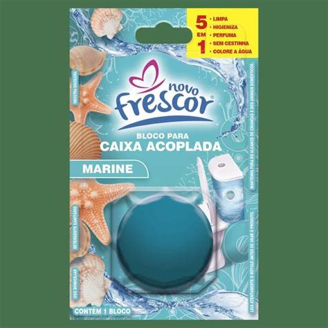 Bloco Tablete Sanitário Caixa Acoplada Novo Frescor 45G Odor Pedra