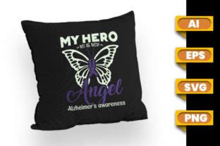 Alzheimer My Hero Is Now Angel Graphic By Merchcreation Creative Fabrica