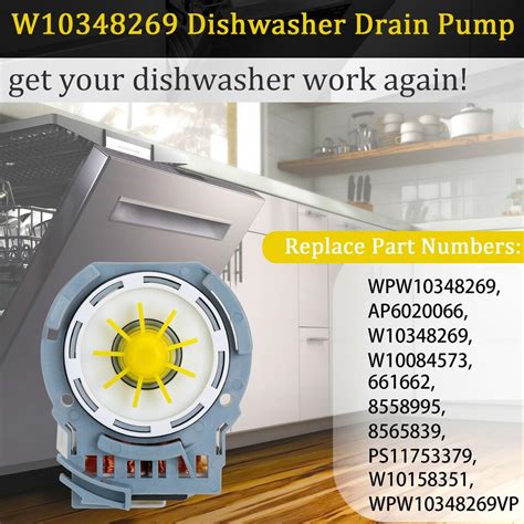 W Dishwasher Drain Pump Oem Quality Replace Wpw