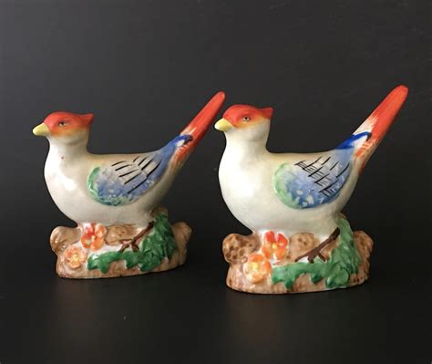 Vintage Ceramic BIRD Figurines Matching Pair Made in JAPAN | Etsy